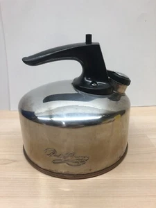 Revere Ware Vintage Copper Bottom Kettle g 99-c Korea w/ whistle - Picture 1 of 4