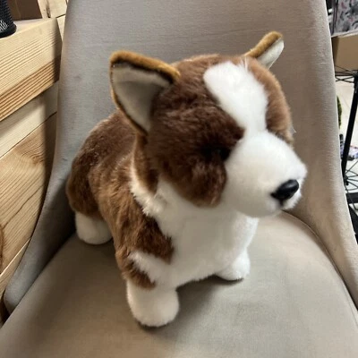 Auswella Brown and White Welsh Corgi 17" Plush Dog- Stuffed Animal - Image 1 of 4