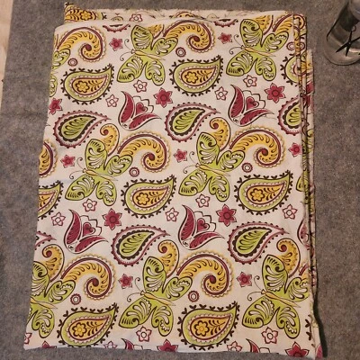 "Tela de algodón Brother Sister Design 2,7 yardas X 42"" verde cachemira amarillo y rojo" Foto 1 de 4