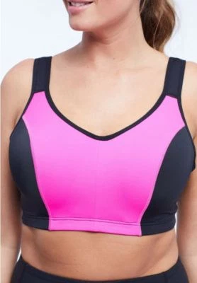MARIKA Gabriella Sports Bra Plus Size High Impact Black Pink Glo - Image 1 of 4