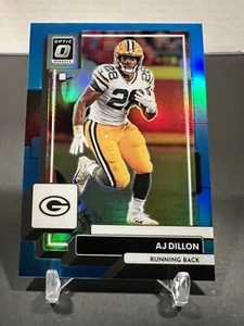 2022 Panini Donruss Optic AJ DILLON Aqua Prizm /299 Green Bay Packers - Bild 1 von 2