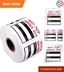Practical Oil Change Reminder Labels - 600 Low-Tack Windshield Stickers, Black - Picture 1 of 8