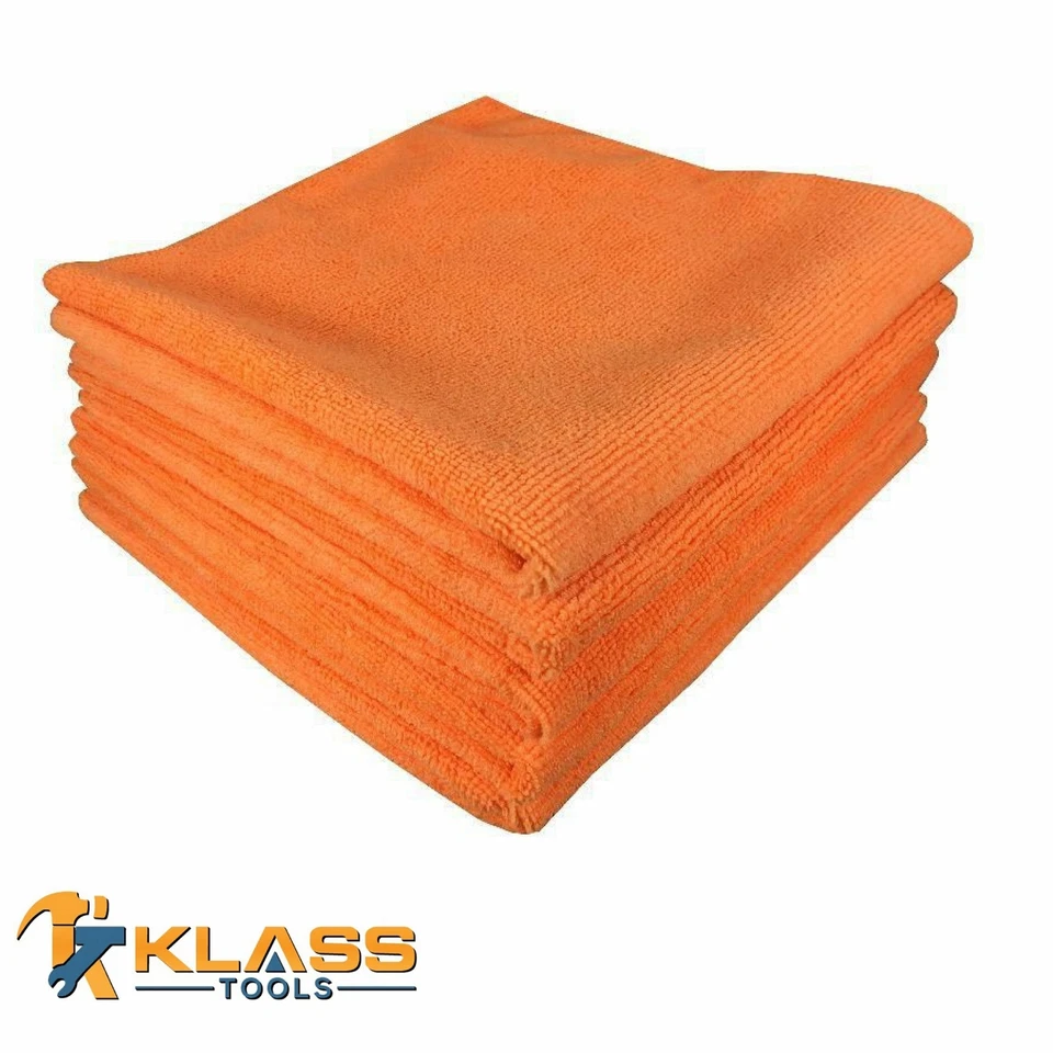 KLASSTOOLS HI Visibility 16 x 16 Orange Microfiber Cleaning Cloth