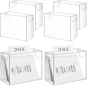 6 Pcs Acrylic File Organizer Letter Size File Folder Storage 12.2 x 5.5 x 9.4 In - Picture 1 of 7