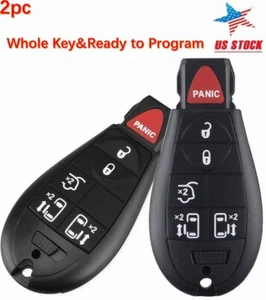 2 For 2008 2009 2010 2011 2012 Dodge Durango Remote Car Key Fob 5button - Picture 1 of 12