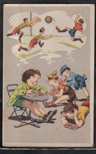 SPORT FOOTBALL TOTOCCALCIO Soccer PC circa 1940 ITALY Comic - Picture 1 of 1