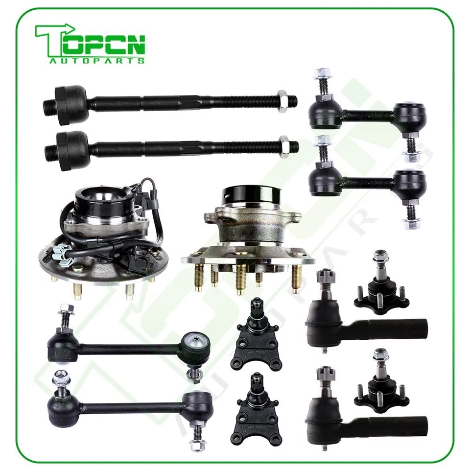Complete 14x Front Wheel Bearing Ball Joint Steering Set Fits GMC CANYON 04-05 Foto 1 de 4