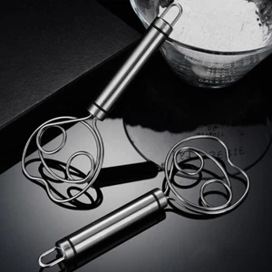 Danish Dough Stainless Steel Whisk Kitchen Dough Hand Mixer Non-Stick Pasta Gods - Picture 1 of 5
