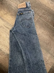 Vtg Lee Boys Acid Wash Jeans Size 8 Made in USA Kids 80s 90s - Picture 1 of 6