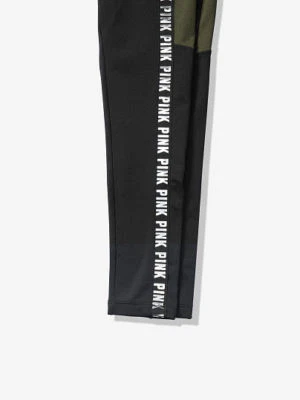 NWT Victoria's Secret PINK Fleece Lined Cozy Leggings Black/Green XS - Image 1 of 4