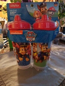 New 2 Pack PAW PATROL Playtex SIPSTERS 9 oz Sippy Cup 100% Spill-Proof BPA-Free - Picture 1 of 2