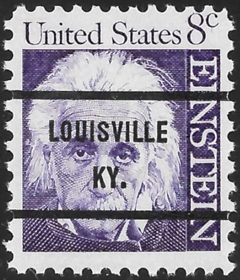 Scott#1285 SCARCE Untagged MINT NEVER HINGED Single Precanceled "LOUISVILLE KY." - Image 1 of 1