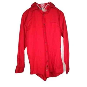 Camisa de vestir roja de manga larga para hombre talla M patriótica Navidad - Imagen 1 de 4