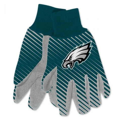 Brand New NFL Adult Philadelphia Eagles Two Tone Work Sport utility Gloves OSFM Cover