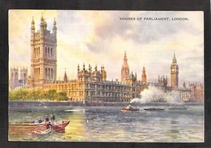 D6021 UK Houses of Parliament London Artist vintage postcard - Picture 1 of 2