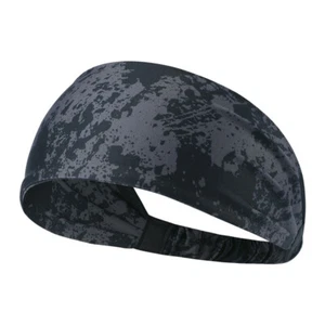 Sports Headband Wide Sweatband Yoga Gym Running Stretch Hair Wrap for Men Women - Picture 1 of 28