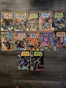 Vintage Star Wars Marvel Comic Books Lot Of 12 Sci-Fi Skywalker Solo Vader - Picture 1 of 10