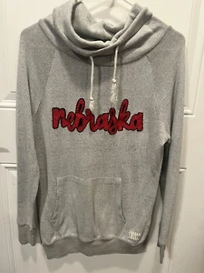 Nebraska Huskers Women’s Hoodie Hooded Sweatshirt Sweater Medium Gray - Picture 1 of 5
