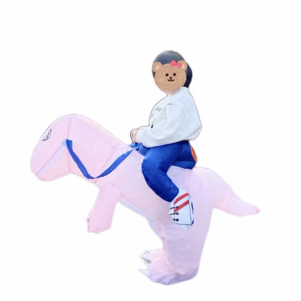 Disfraz inflable de dinosaurio para montar en Halloween tamaño pequeño nuevo con ventilador 3T-5T Foto 1 de 3