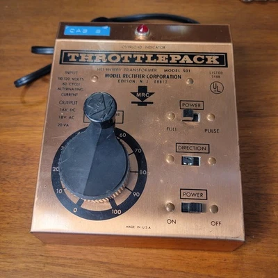MRC Model 501 Throttlepack HO Train Control by UL, 120VAC 60Hz Hobby Transformer - Image 1 of 4
