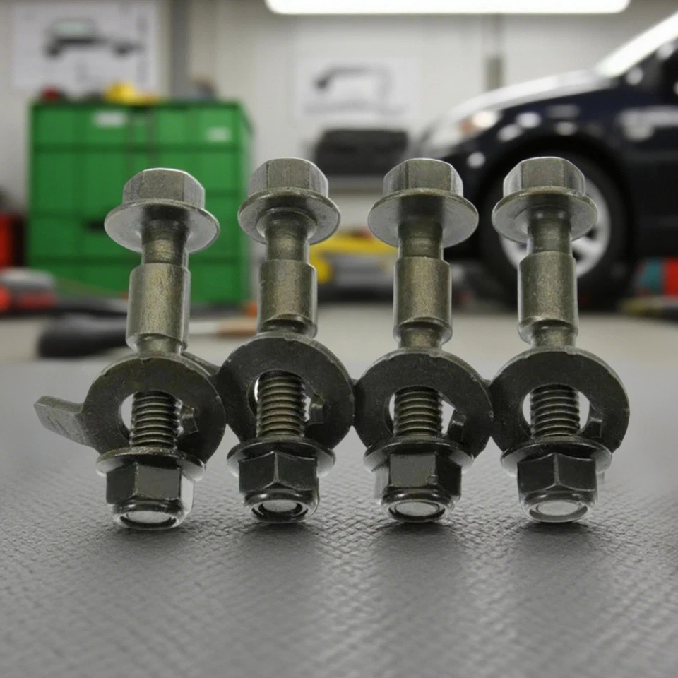 Car Front Left & Right Camber Alignment 12mm Adjustable Cam Bolts Kit 4 Bolts Vu Foto 1 de 4