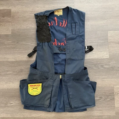 Vintage Bob Allen Gun Club Winchester Chain Stitch Shooting Vest Medium - Image 1 of 4