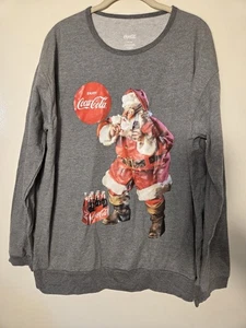 Coca Cola Santa Langarm T-Shirt Pullover grau Erwachsene Gr. XL  - Bild 1 von 7