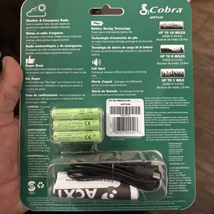 Cobra Walkie Talkie ACXT145 Akumulator o zasięgu 16 mil Dwukierunkowe radio Nowe - Zdjęcie 1 z 2