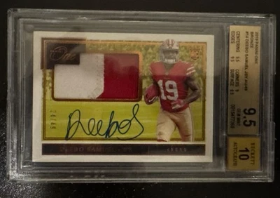 2019 Panini One Deebo Samuel Bronze Rookie Patch Autographs #14 24/49 BGS 9.5 - Image 1 of 2