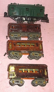 American Flyer Prewar O Scale 3020 Electric Loco +3 Passenger Cars TESTED- RUNS - Picture 1 of 13