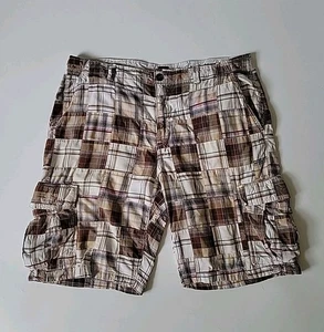Gap Cotton Madras Plaid Cargo Shorts 36 Beachy Casual Hippie Outdoor Preppy - Bild 1 von 14