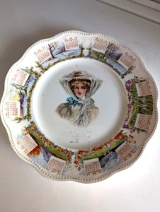 Antique 1910 Calendar Plate E.L. Vognild Jeweler Chicago Advertising - Picture 1 of 4