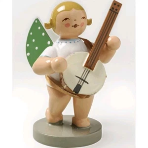 Wendt & Kühn Engel mit Banjo blondes Haar 650/59 Orchesterengel - NEU - Picture 1 of 1
