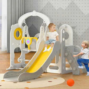 Kids Slide and Swing Set, 7In1 Toddler Slide Playset with Adjustable Swing and D - Picture 1 of 12