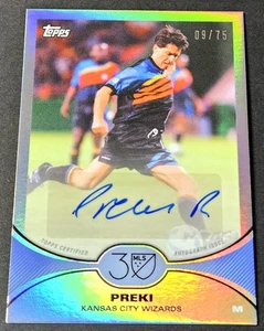 2025 Topps MLS 30th Anniversary Auto /75 Preki #11A Kansas City - Picture 1 of 2
