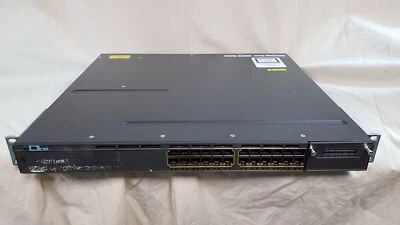 Cisco ws-c3750x-24t-s v06 24 Port Gigabit Ethernet Switch with Rackmount Ears ON - Image 1 of 4
