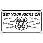 RT 66 Eight States Novelty Metal Motorcycle Plate MP-101