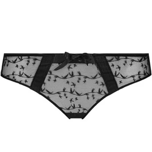 Simone Perele 1948 LTD Edition Brief EU/DE 1 Black 15H726 Mesh Bow - Picture 1 of 3