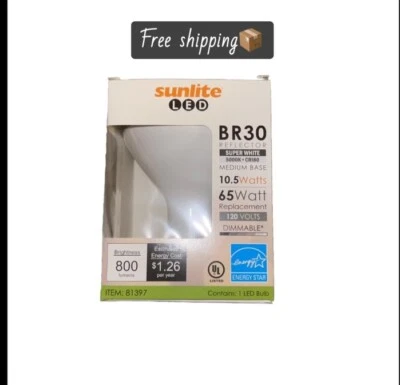 NeWSunlite LED BR30Recessed Light Bulb 10.5W 65W Equal800Lumens 5000K-SuperWhite - Image 1 of 2