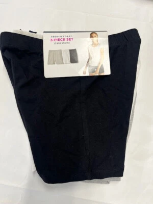 FRENCH TOAST GIRLS 3 PACK KICK SHORTS SET (BLACK/GRAY/WHITE M7/8)NWT - Image 1 of 2