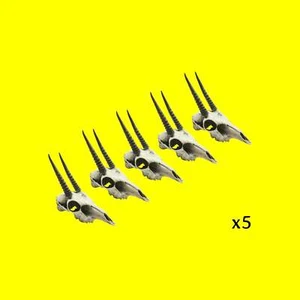 Oribi Skull Miniature 1:12 Scale diorama artisan dollhouse decoration (5 skulls) - Picture 1 of 4