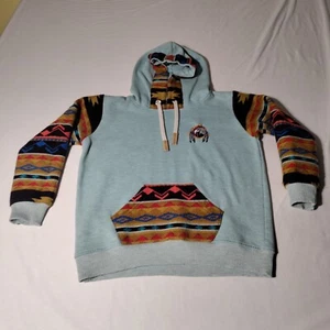 Aztec Wolf Kunuk 100% Acrilic Drawstring Hoodie Child (No Size Tag) - Picture 1 of 17