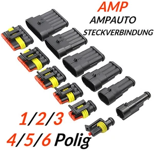 KFZ Stecker Steckverbindung Steckverbinder 1-6 Polig Auto Wasserdicht LKW Boot - Picture 1 of 30