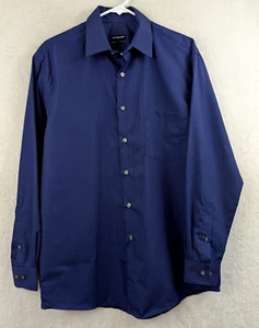 Van Heusen sz 15 1/2 32/33 M Dress Shirt blue reg fit wrinkle free top 2841 - Picture 1 of 5