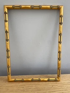 Gold leaf bamboo wood picture photo frame made to order all sizes - Picture 1 of 5