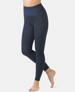 Warners Easy Does It Seamless Shaping Capri Leggings - S/M- Dark Denim Heather - Picture 1 of 4