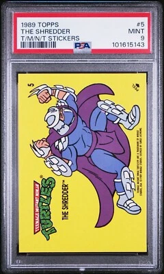 1989 Topps Teenage Mutant Ninja Turtles Stickers #5 Shredder Rookie PSA Graded - Image 1 of 2