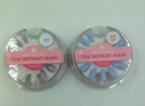 Olive & June Press-on Artificial Nails Blue Stars Medium Length Lot2 - Picture 1 of 7