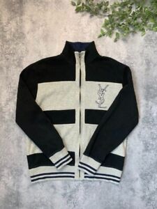 Yves Saint Laurent Striped Vintage YSL Full Zip Sweater Jacket Track Top size L