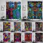 Psychedelic Shower Curtain Waterproof Polyester Fabric Bathroom Shower Curtain